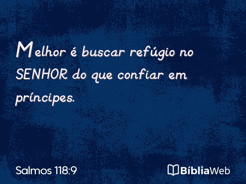 Salmos 118:9 em imagem para compartilhar