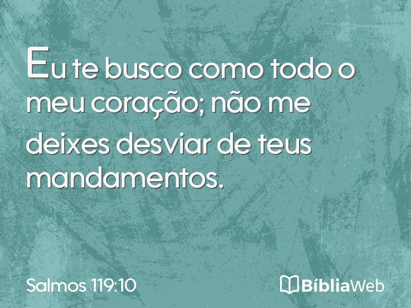 Salmos 119:10 em imagem para compartilhar
