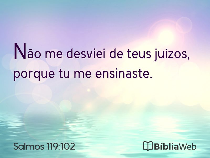 Salmos 119:102 em imagem para compartilhar