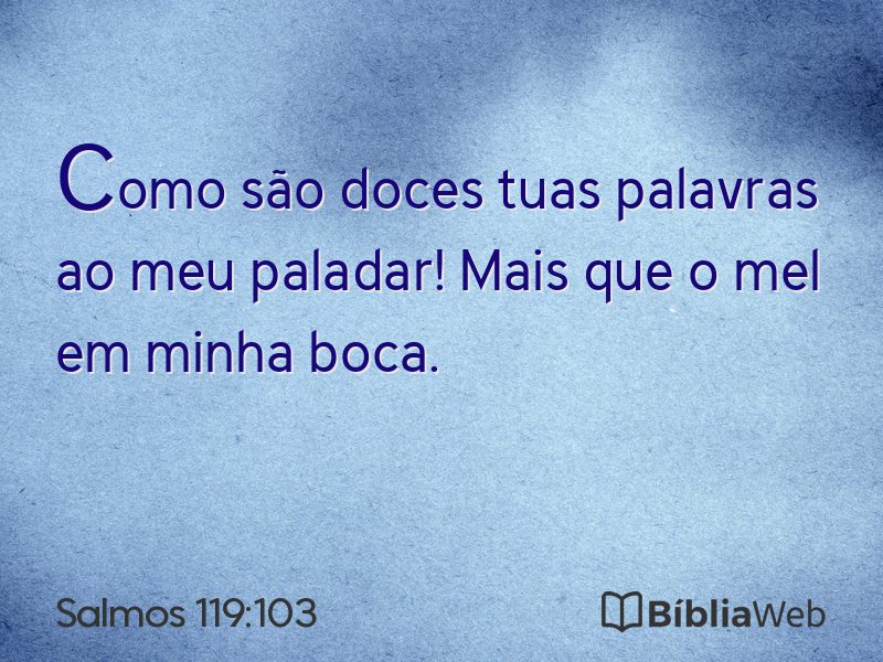Salmos 119:103 em imagem para compartilhar