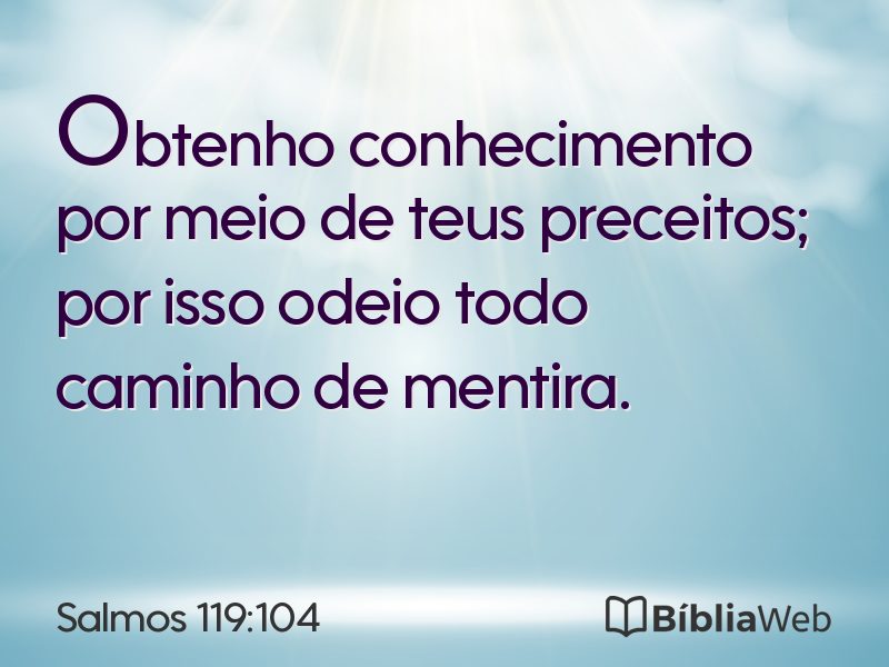 Salmos 119:104 em imagem para compartilhar
