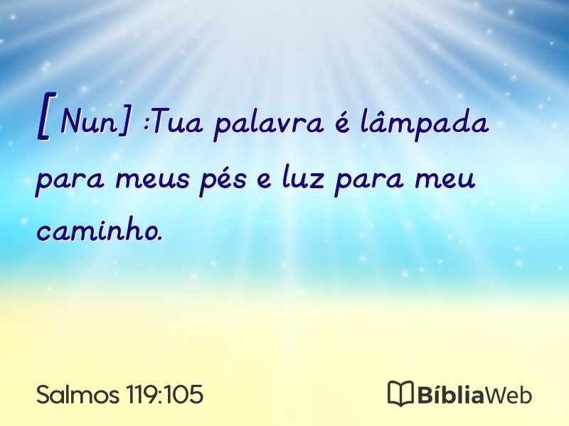 Salmos 119:105 em imagem para compartilhar