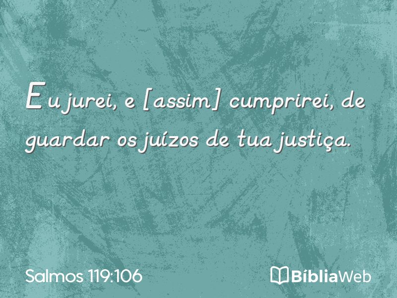 Salmos 119:106 em imagem para compartilhar