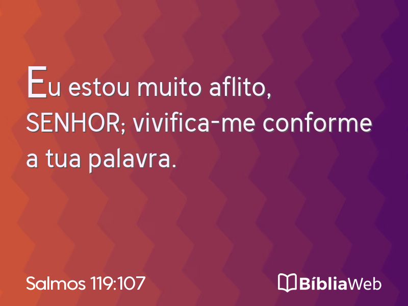 Salmos 119:107 em imagem para compartilhar