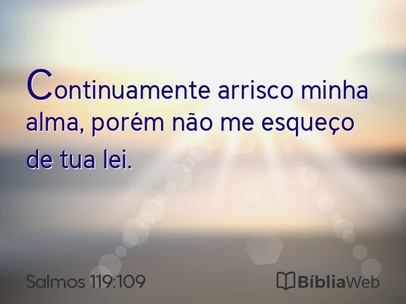 Salmos 119:109 em imagem para compartilhar