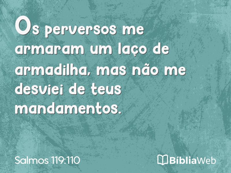 Salmos 119:110 em imagem para compartilhar
