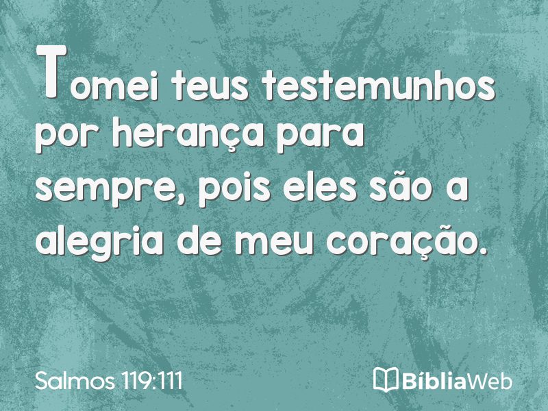 Salmos 119:111 em imagem para compartilhar