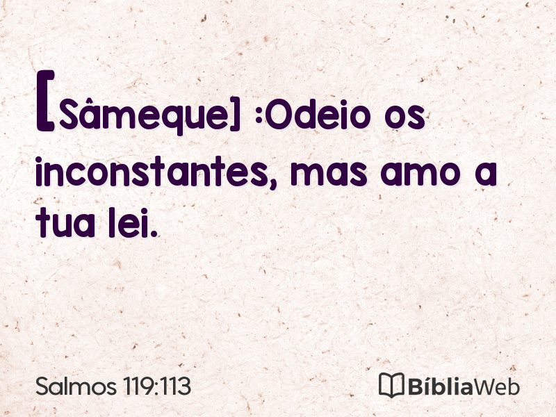 Salmos 119:113 em imagem para compartilhar