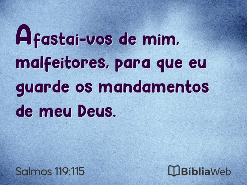 Salmos 119:115 em imagem para compartilhar