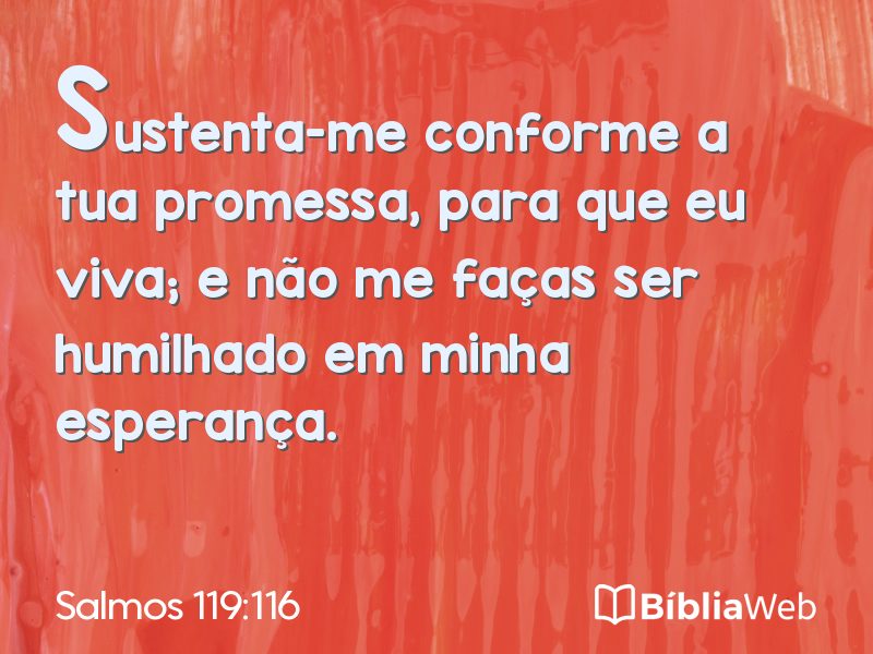 Salmos 119:116 em imagem para compartilhar