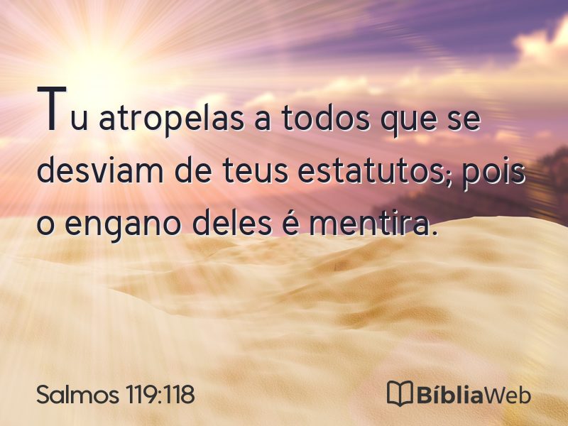 Salmos 119:118 em imagem para compartilhar
