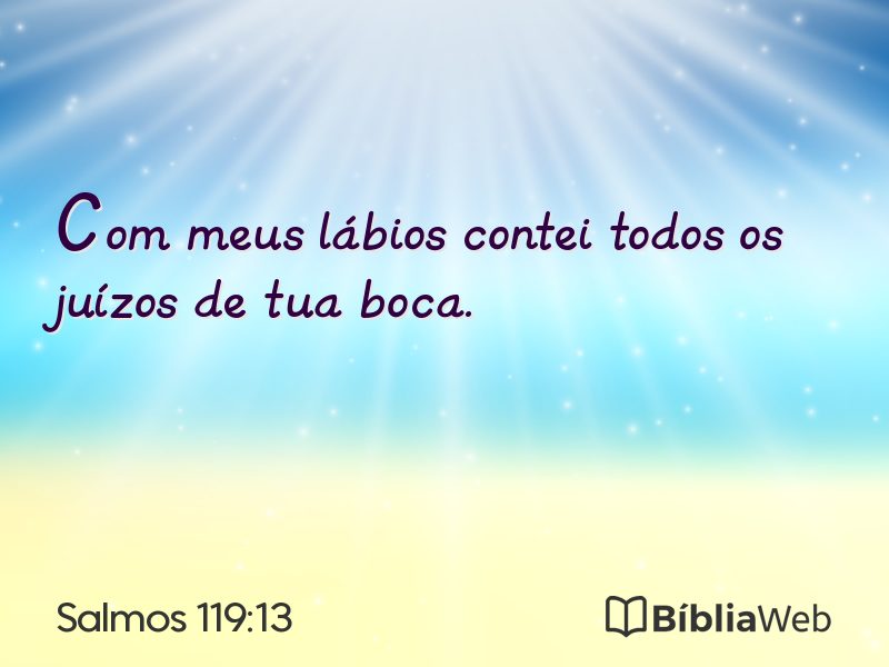 Salmos 119:13 em imagem para compartilhar