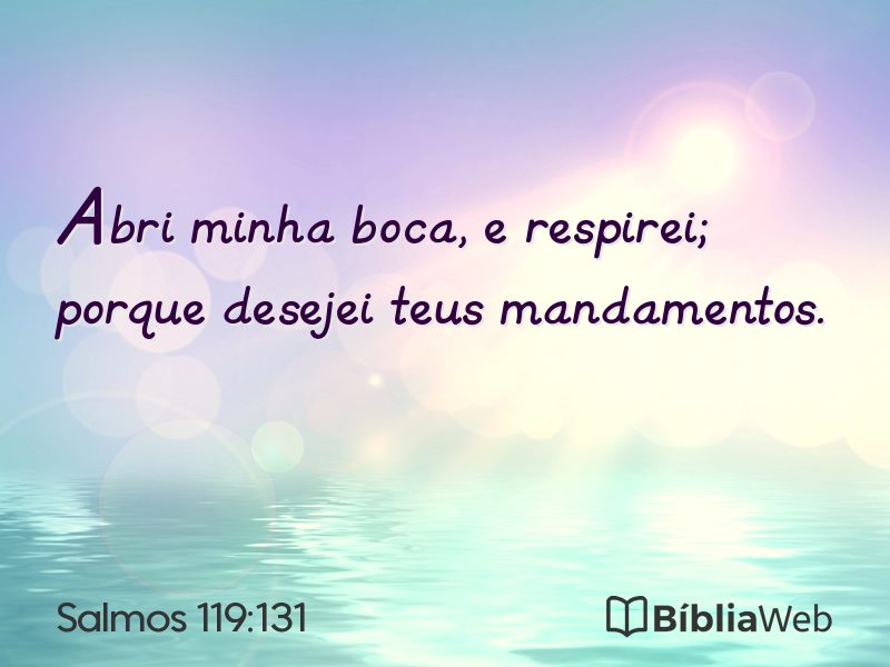 Salmos 119:131 em imagem para compartilhar