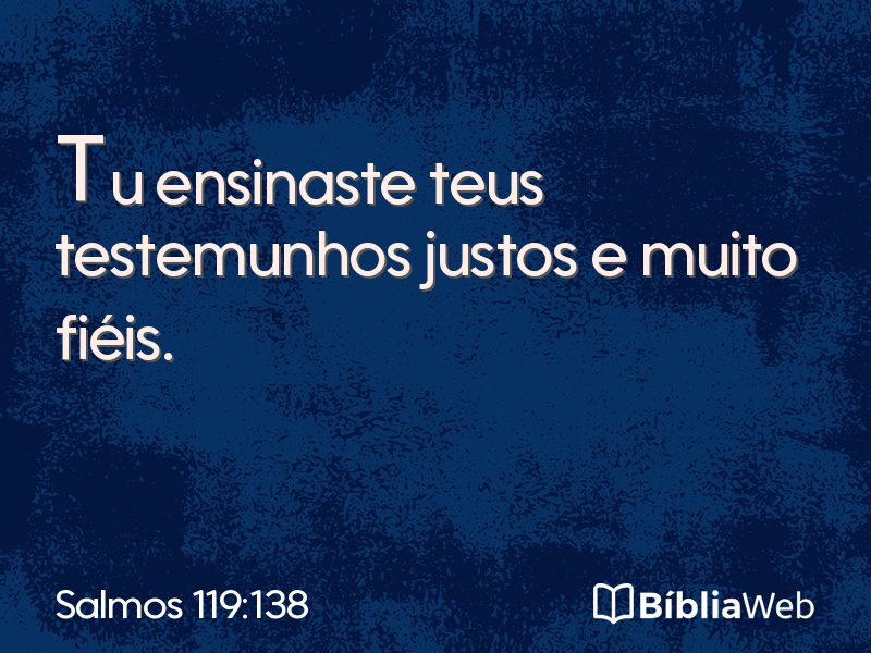 Salmos 119:138 em imagem para compartilhar