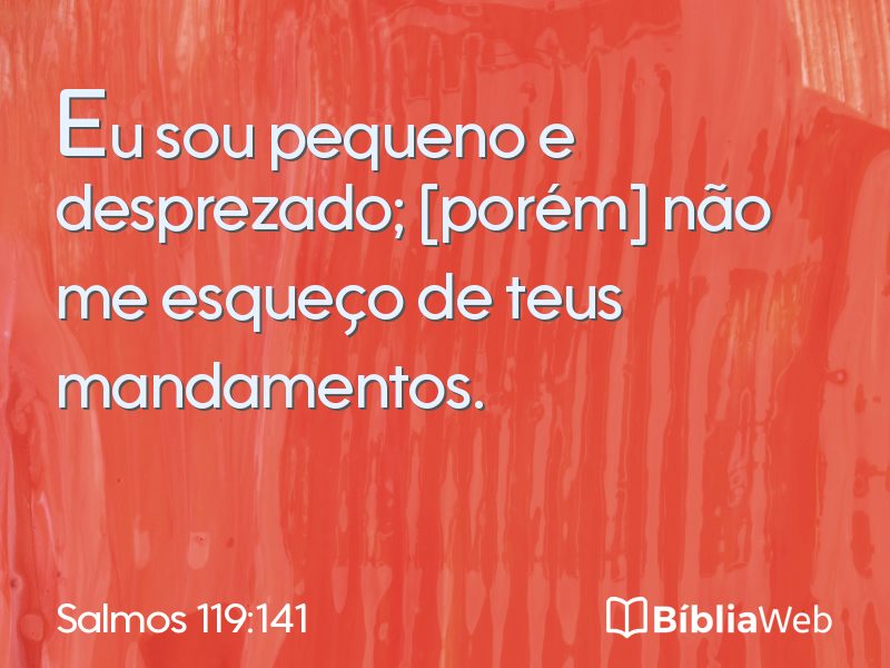 Salmos 119:141 em imagem para compartilhar