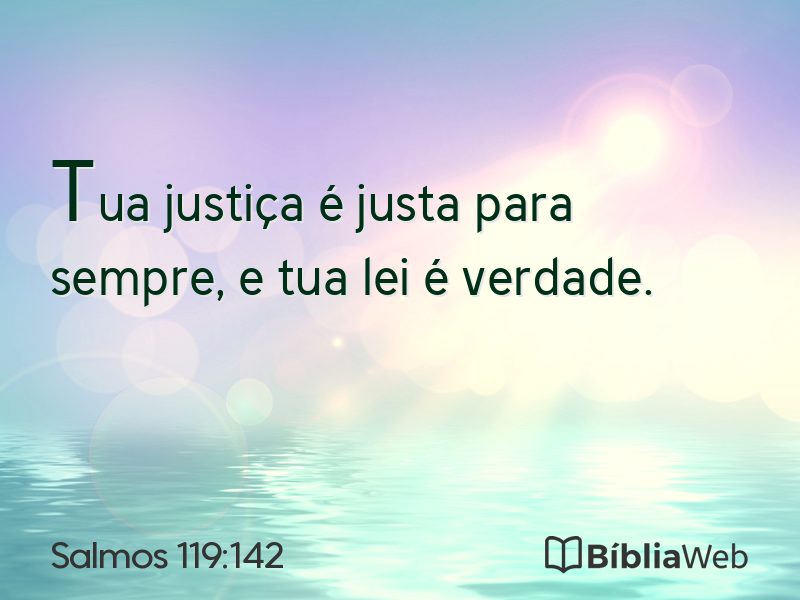 Salmos 119:142 em imagem para compartilhar