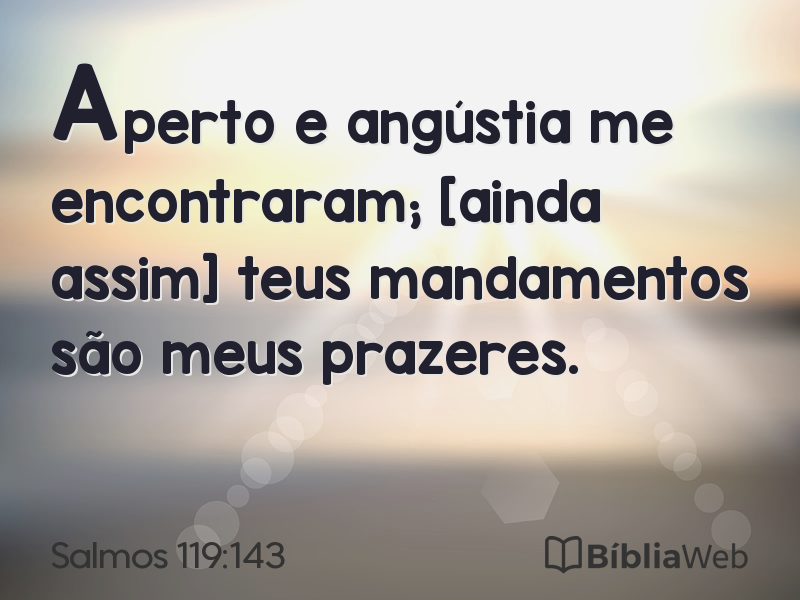 Salmos 119:143 em imagem para compartilhar