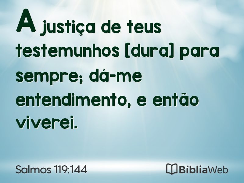 Salmos 119:144 em imagem para compartilhar