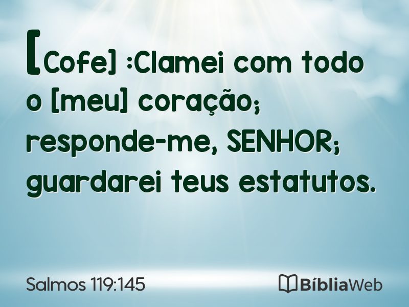 Salmos 119:145 em imagem para compartilhar