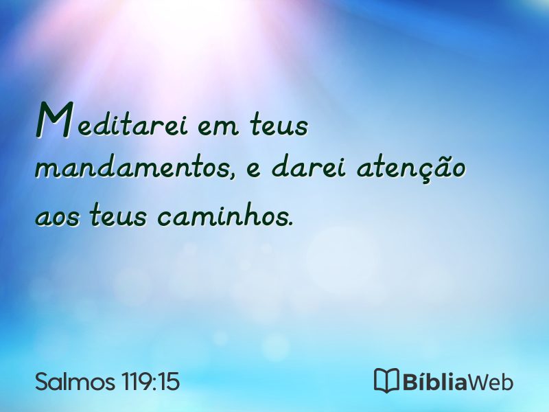 Salmos 119:15 em imagem para compartilhar