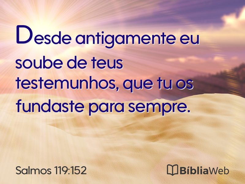 Salmos 119:152 em imagem para compartilhar