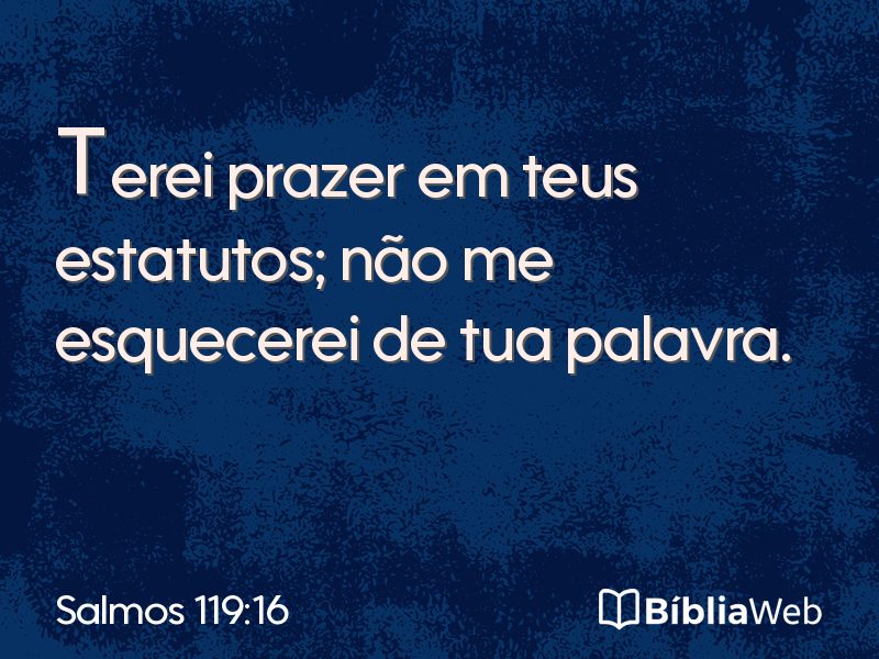 Salmos 119:16 em imagem para compartilhar