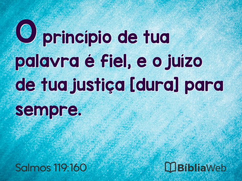Salmos 119:160 em imagem para compartilhar