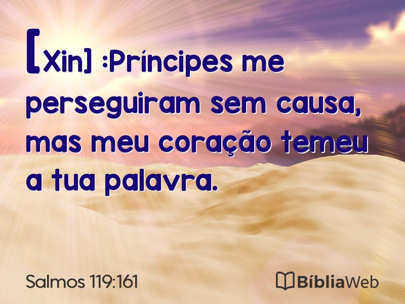 Salmos 119:161 em imagem para compartilhar