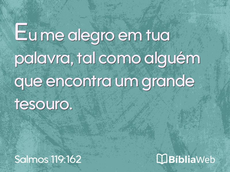 Salmos 119:162 em imagem para compartilhar