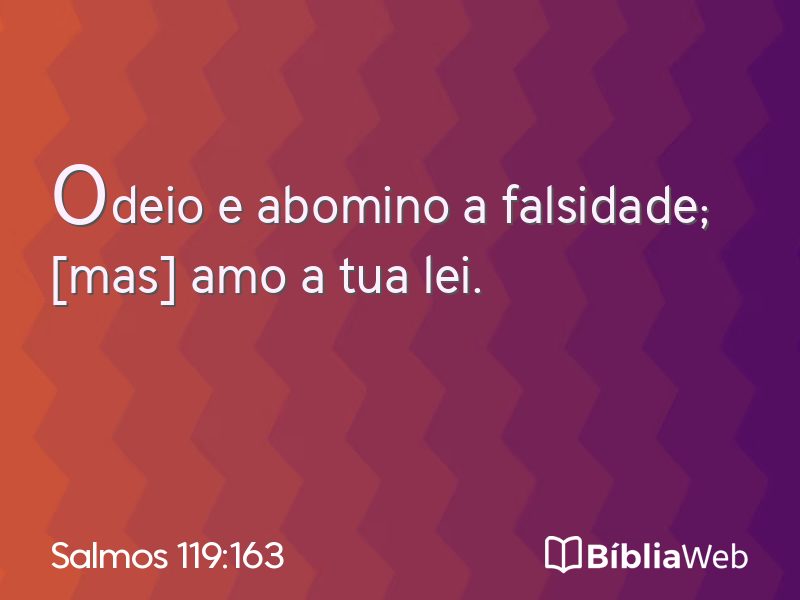 Salmos 119:163 em imagem para compartilhar