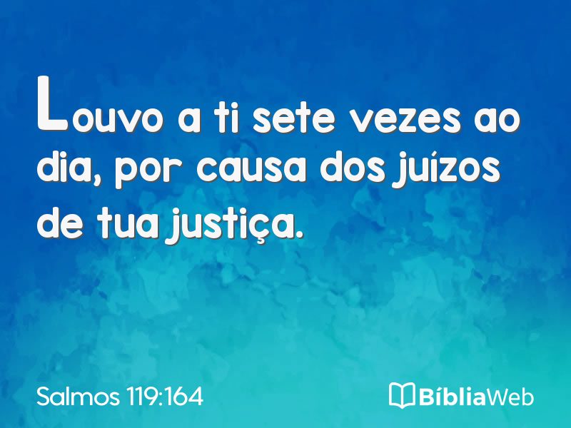Salmos 119:164 em imagem para compartilhar