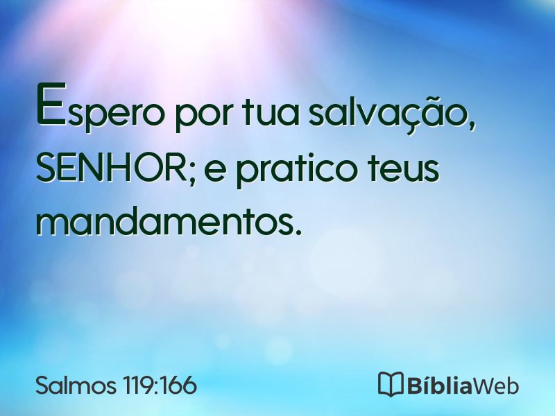 Salmos 119:166 em imagem para compartilhar