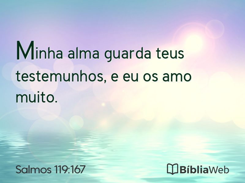 Salmos 119:167 em imagem para compartilhar