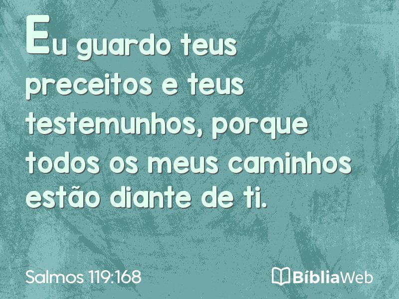 Salmos 119:168 em imagem para compartilhar