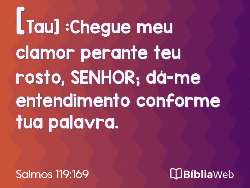 Salmos 119:169 em imagem para compartilhar