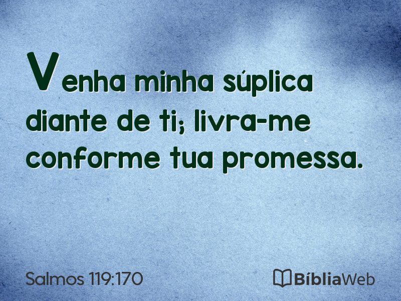 Salmos 119:170 em imagem para compartilhar