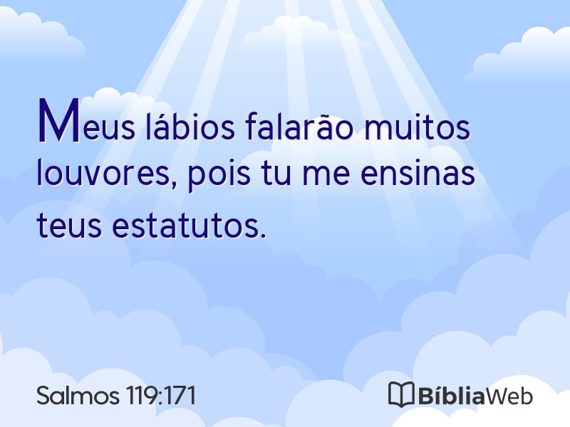 Salmos 119:171 em imagem para compartilhar