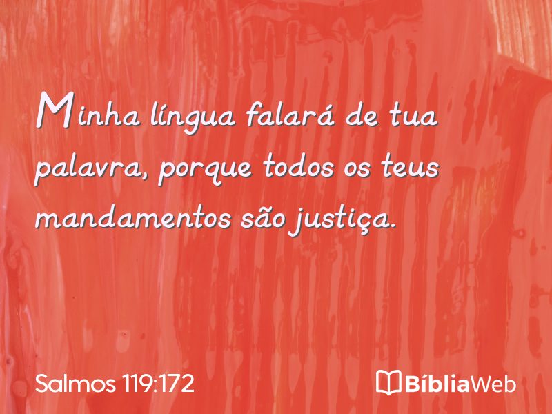 Salmos 119:172 em imagem para compartilhar