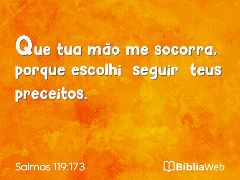 Salmos 119:173 em imagem para compartilhar