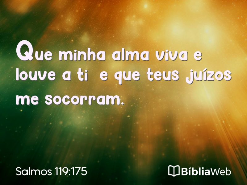 Salmos 119:175 em imagem para compartilhar