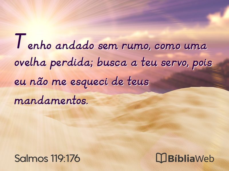 Salmos 119:176 em imagem para compartilhar