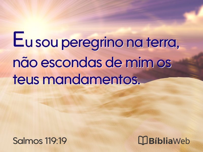 Salmos 119:19 em imagem para compartilhar