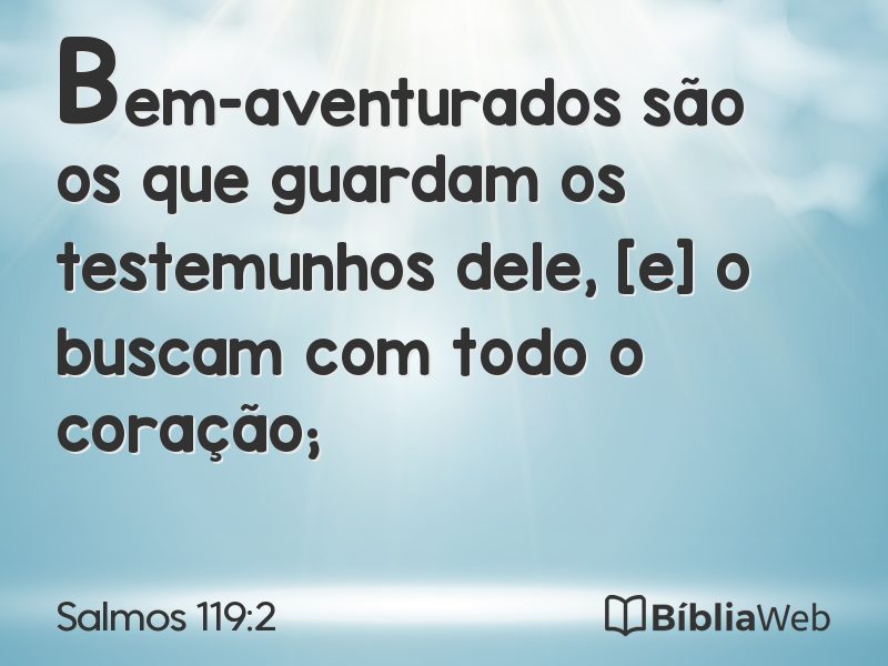 Salmos 119:2 em imagem para compartilhar