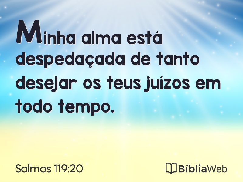 Salmos 119:20 em imagem para compartilhar