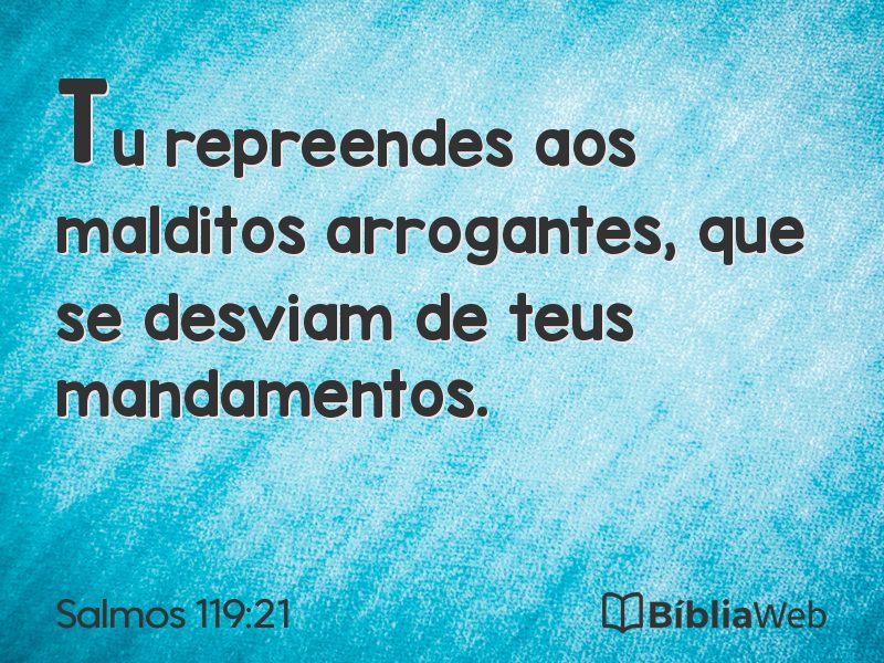 Salmos 119:21 em imagem para compartilhar