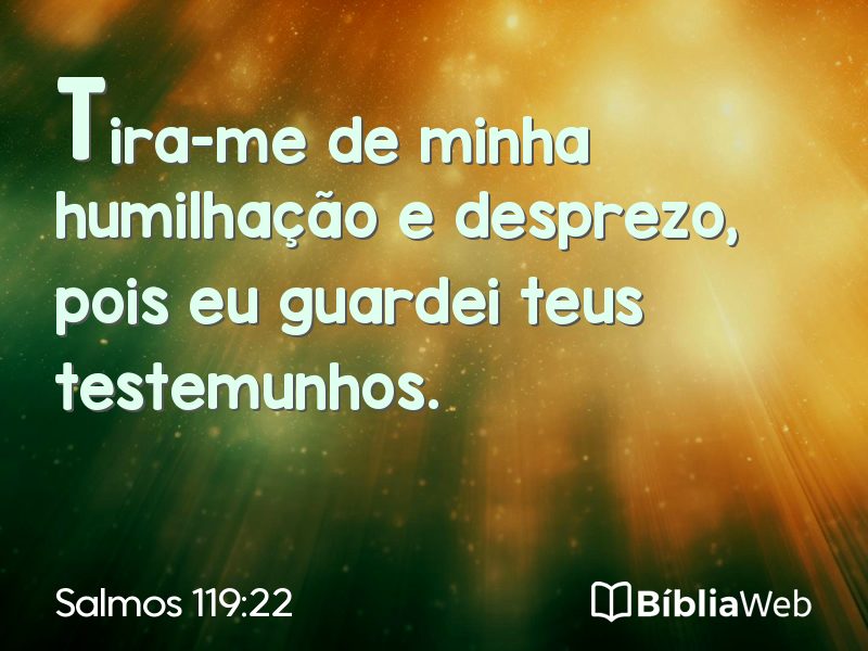 Salmos 119:22 em imagem para compartilhar