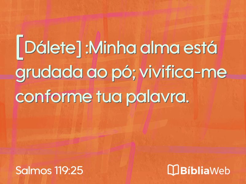 Salmos 119:25 em imagem para compartilhar