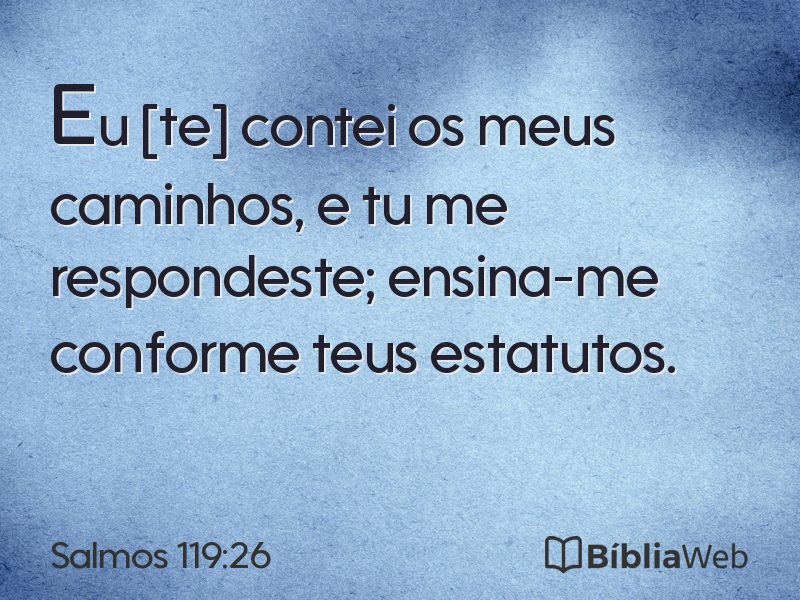 Salmos 119:26 em imagem para compartilhar