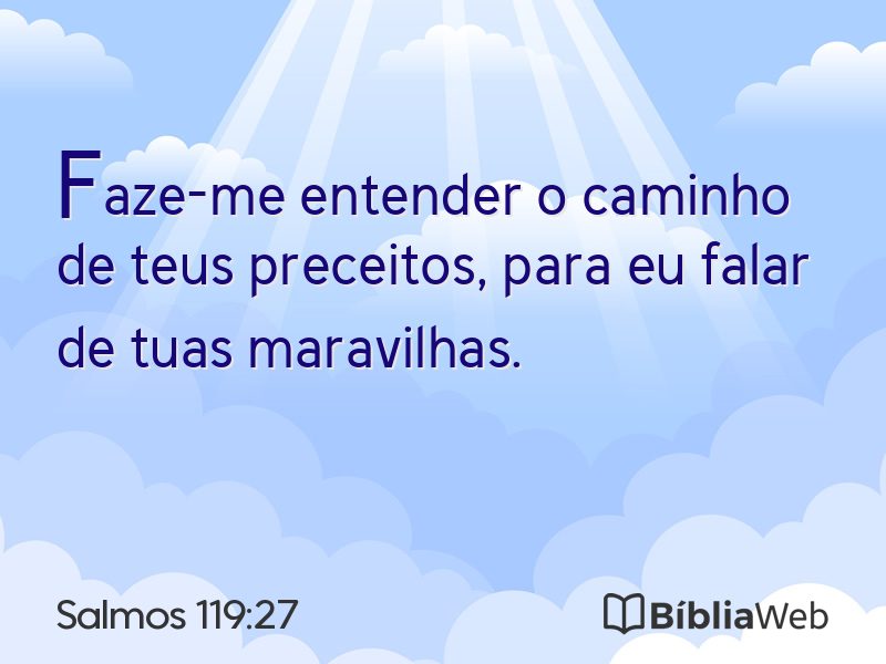 Salmos 119:27 em imagem para compartilhar