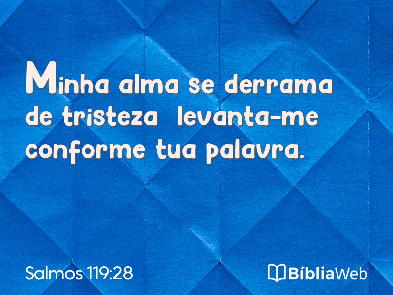 Salmos 119:28 em imagem para compartilhar